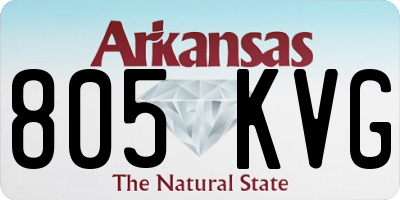 AR license plate 805KVG