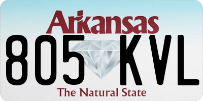 AR license plate 805KVL