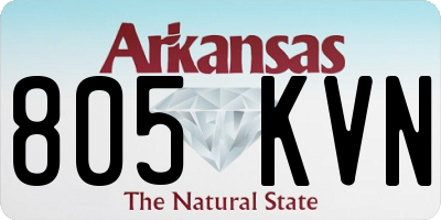 AR license plate 805KVN