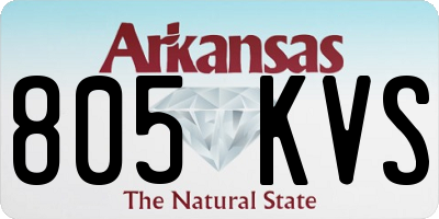 AR license plate 805KVS