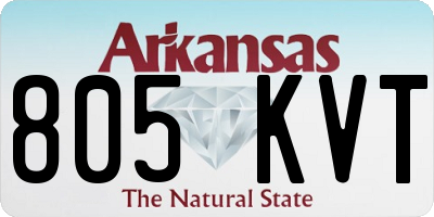 AR license plate 805KVT