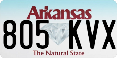 AR license plate 805KVX