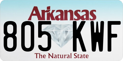 AR license plate 805KWF