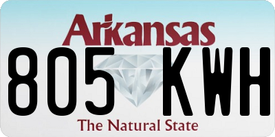 AR license plate 805KWH