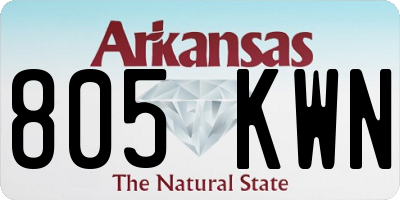 AR license plate 805KWN