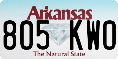 AR license plate 805KWO