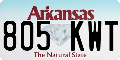 AR license plate 805KWT