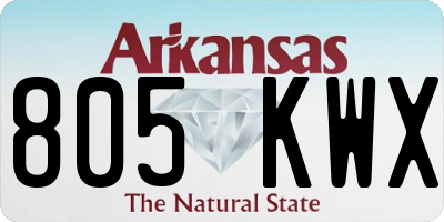 AR license plate 805KWX