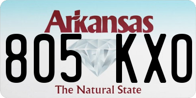AR license plate 805KXO