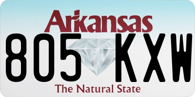 AR license plate 805KXW