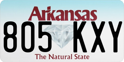 AR license plate 805KXY