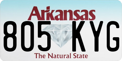 AR license plate 805KYG
