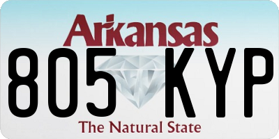 AR license plate 805KYP