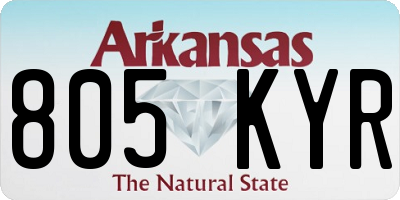 AR license plate 805KYR