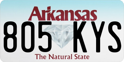 AR license plate 805KYS