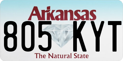 AR license plate 805KYT