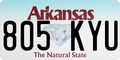 AR license plate 805KYU
