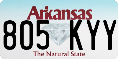 AR license plate 805KYY