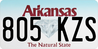 AR license plate 805KZS