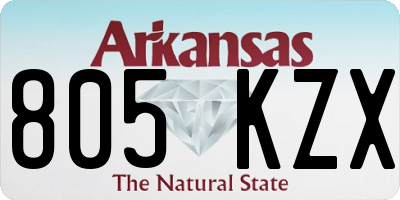 AR license plate 805KZX