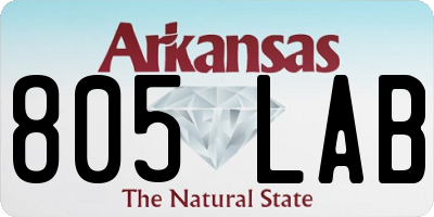 AR license plate 805LAB