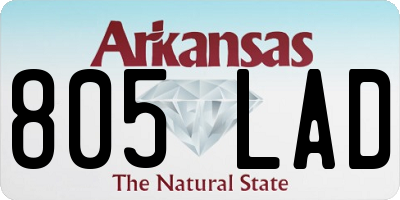 AR license plate 805LAD
