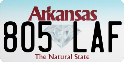 AR license plate 805LAF