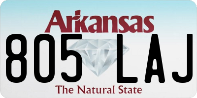 AR license plate 805LAJ