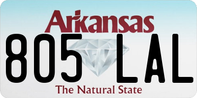AR license plate 805LAL