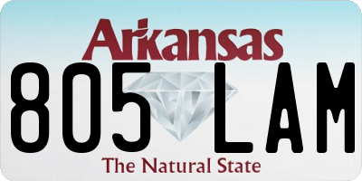 AR license plate 805LAM