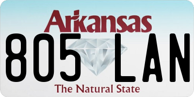 AR license plate 805LAN