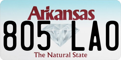 AR license plate 805LAO