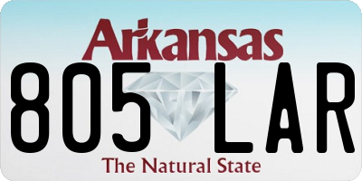 AR license plate 805LAR
