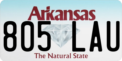 AR license plate 805LAU