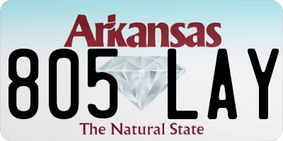 AR license plate 805LAY