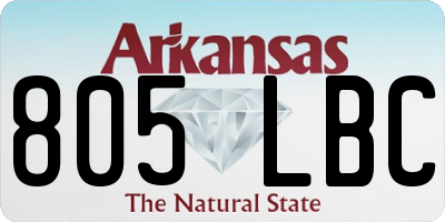 AR license plate 805LBC