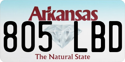 AR license plate 805LBD