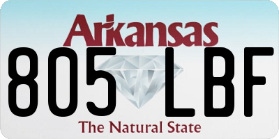 AR license plate 805LBF