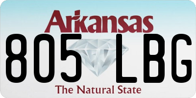 AR license plate 805LBG
