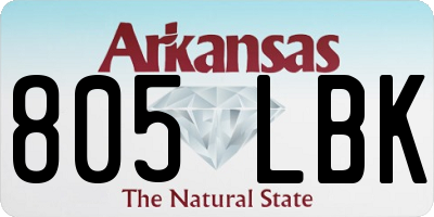 AR license plate 805LBK