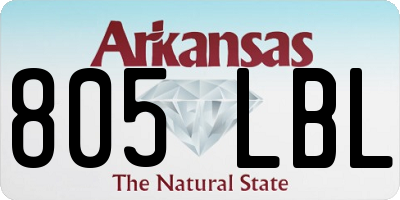 AR license plate 805LBL