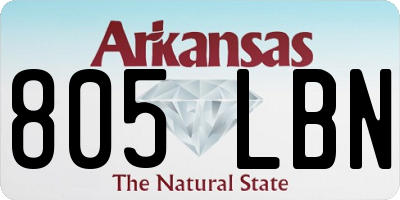 AR license plate 805LBN