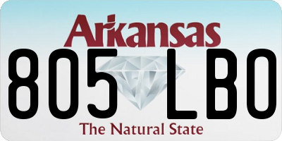AR license plate 805LBO