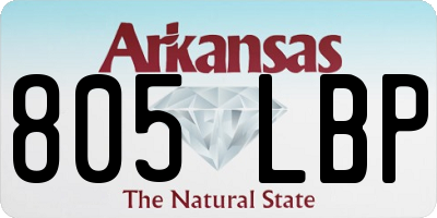 AR license plate 805LBP