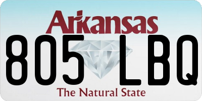 AR license plate 805LBQ