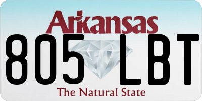 AR license plate 805LBT