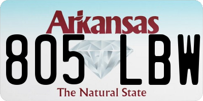 AR license plate 805LBW