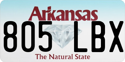 AR license plate 805LBX