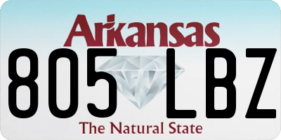 AR license plate 805LBZ