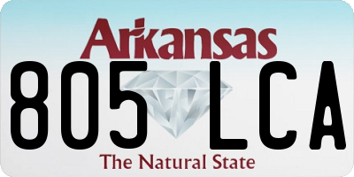 AR license plate 805LCA